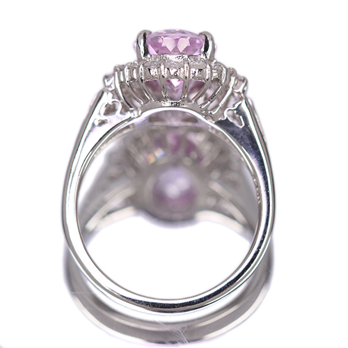 ピンクトパーズ 4.5ct ダイヤモンド 0.7ct プラチナ リング(指輪