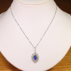 �R�[���t�����[�u���[�T�t�@�C�A 2.2ct �_�C�������h 0.5ct �v���`�i �l�b�N���X