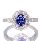 ���C�����u���[�T�t�@�C�A 1ct �_�C�������h 0.5ct �v���`�i �����O(�w��)