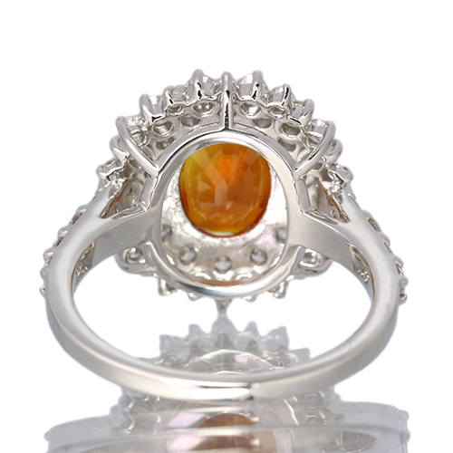 第465回抽選販売＞オレンジサファイア 約2ct ダイヤモンド 1.3ct