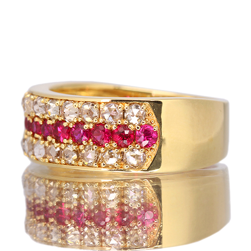 18金　ダイヤモンド　ルビー　リング　指輪　ジュエリー　アクセサリー　ゴールド 第465回抽選販売＞ルビー 約0.6ct ダイヤモンド 0.8ct イエロー