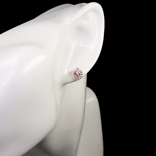 ハートシェイプモルガナイト 0.8ct ダイヤモンド ピンクゴールド