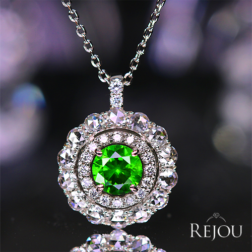 第466回抽選販売＞ロシア産デマントイドガーネット 0.6ct ダイヤモンド