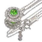 ���V�A�Y�f�}���g�C�h�K�[�l�b�g 0.6ct �_�C�������h 0.5ct �v���`�i �l�b�N���X