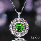 ���V�A�Y�f�}���g�C�h�K�[�l�b�g 0.6ct �_�C�������h 0.5ct �v���`�i �l�b�N���X