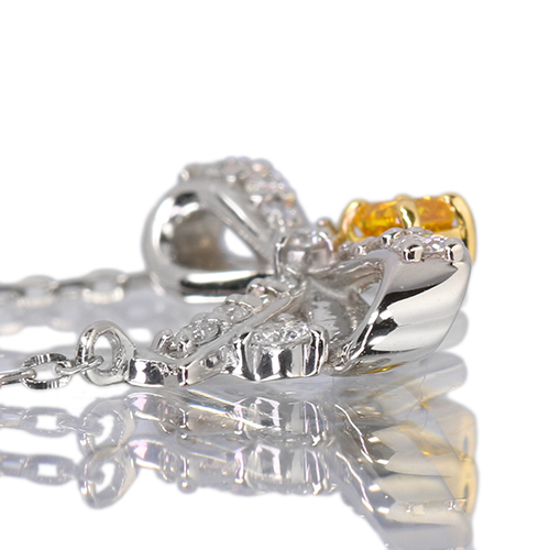 イエローダイヤモンド 0.079ct/FVOY/I1 ダイヤモンド プラチナ