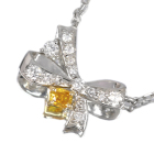 �C�G���[�_�C�������h 0.079ct/FVOY/I1 �_�C�������h �v���`�i �C�G���[�S�[���h �l�b�N���X