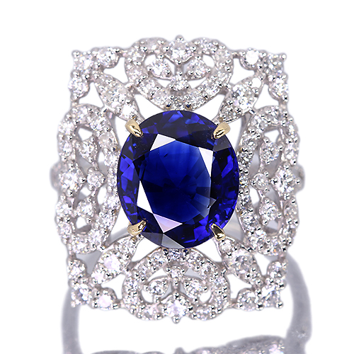 第466回抽選販売＞スリランカ産ブルーサファイア 3.8ct ダイヤモンド