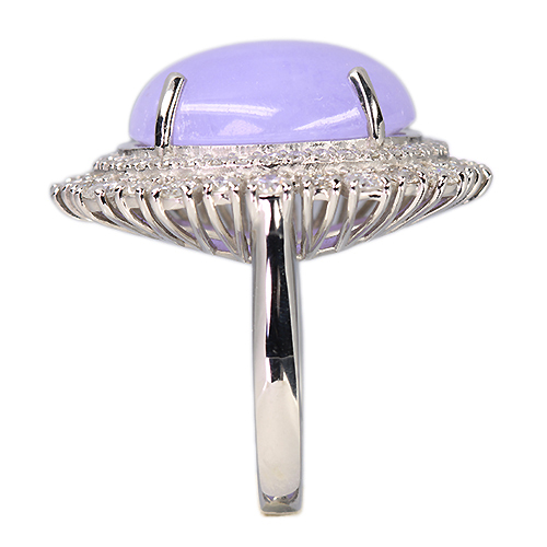 第466回抽選販売＞ラベンダー翡翠 15ct ダイヤモンド 1.5ct プラチナ