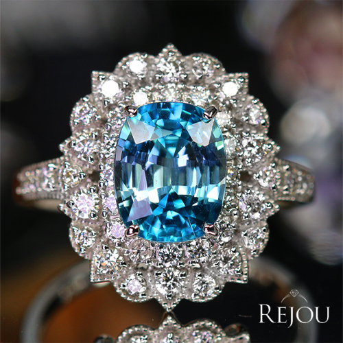 第466回抽選販売＞ブルージルコン 約3ct ダイヤモンド 0.6ct プラチナ