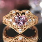 �n�[�g�V�F�C�v�����K�i�C�g 1.1ct �_�C�������h ct �s���N�S�[���h�����O(�w��)