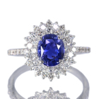 ����M�u���[�T�t�@�C�A 1.8ct �_�C�������h 0.8ct �v���`�i �����O(�w��)