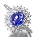 ����M�u���[�T�t�@�C�A 1.8ct �_�C�������h 0.8ct �v���`�i �����O(�w��)