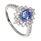 �R�[���t�����[�u���[�T�t�@�C�A 1.8ct �_�C�������h 0.5ct �v���`�i �����O(�w��)