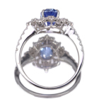 �R�[���t�����[�u���[�T�t�@�C�A 1.8ct �_�C�������h 0.5ct �v���`�i �����O(�w��)
