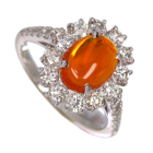 ���L�V�R�Y�t�@�C�A�I�p�[�� 1.3ct �_�C�������h 0.9ct �v���`�i �����O(�w��)