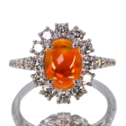 ���L�V�R�Y�t�@�C�A�I�p�[�� 1.3ct �_�C�������h 0.9ct �v���`�i �����O(�w��)