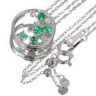 �G�������h 0.3ct �_�C�������h �z���C�g�S�[���h �l�b�N���X