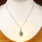 �I�[�X�g�����A�Y�{���_�[�I�p�[�� 1.4ct �_�C�������h ��0.3ct �v���`�i �l�b�N���X