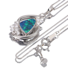 �I�[�X�g�����A�Y�{���_�[�I�p�[�� 1.4ct �_�C�������h ��0.3ct �v���`�i �l�b�N���X