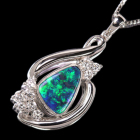 �I�[�X�g�����A�Y�{���_�[�I�p�[�� 1.4ct �_�C�������h ��0.3ct �v���`�i �l�b�N���X