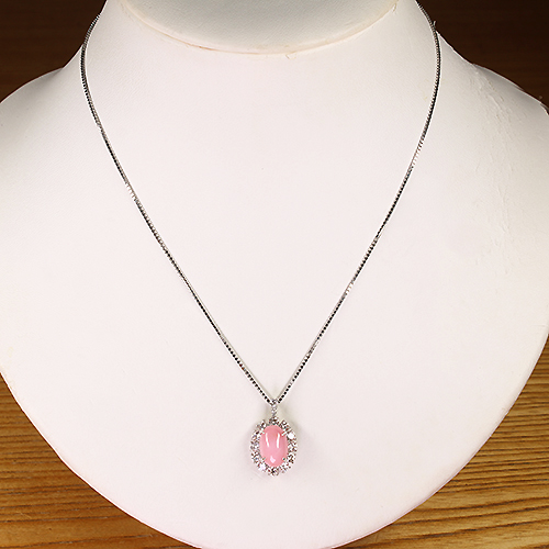 コンクパール　プラチナ　12.5号 コンクパール 4.4ct ダイヤモンド 約1ct プラチナ ネックレス【品質