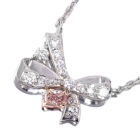 �s���N�_�C�������h 0.055ct/FP/SI2 �_�C�������h �v���`�i �l�b�N���X