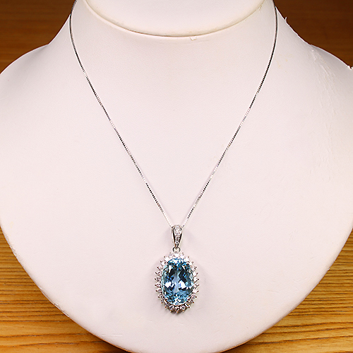 専用JH99★ マルチストーン8.11ct プラチナ ネックレス ソ付 サンタマリアアクアマリン 約15ct ダイヤモンド 1.1ct プラチナ