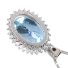 �T���^�}���A�A�N�A�}���� ��15ct �_�C�������h 1.1ct �v���`�i �l�b�N���X