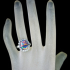 �u���b�N�I�p�[�� 5.6ct �_�C�������h 1.3ct �v���`�i �����O(�w��)