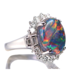 �u���b�N�I�p�[�� 5.6ct �_�C�������h 1.3ct �v���`�i �����O(�w��)