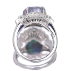 �u���b�N�I�p�[�� 5.6ct �_�C�������h 1.3ct �v���`�i �����O(�w��)
