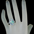 �u���b�N�I�p�[�� 3.5ct �_�C�������h 2.2ct �v���`�i �����O(�w��)