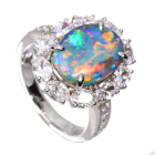 �u���b�N�I�p�[�� 3.5ct �_�C�������h 2.2ct �v���`�i �����O(�w��)