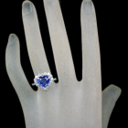 �X�������J�Y�n�[�g�V�F�C�v����M�u���[�T�t�@�C�A 3.5ct �_�C�������h 1.1ct �v���`�i �����O(�w��)