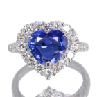 �X�������J�Y�n�[�g�V�F�C�v����M�u���[�T�t�@�C�A 3.5ct �_�C�������h 1.1ct �v���`�i �����O(�w��)