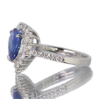 �X�������J�Y�n�[�g�V�F�C�v����M�u���[�T�t�@�C�A 3.5ct �_�C�������h 1.1ct �v���`�i �����O(�w��)