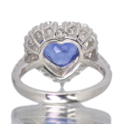 �X�������J�Y�n�[�g�V�F�C�v����M�u���[�T�t�@�C�A 3.5ct �_�C�������h 1.1ct �v���`�i �����O(�w��)