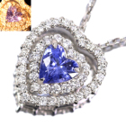 �n�[�g�V�F�C�v����M�J���[�`�F���W�T�t�@�C�A 0.37ct �_�C�������h �v���`�i �l�b�N���X