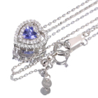 �n�[�g�V�F�C�v����M�J���[�`�F���W�T�t�@�C�A 0.37ct �_�C�������h �v���`�i �l�b�N���X