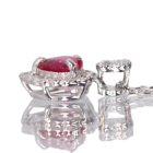 �n�[�g�V�F�C�v���r�[ 0.32ct �_�C�������h �z���C�g�S�[���h �l�b�N���X