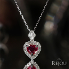 �n�[�g�V�F�C�v���r�[ 0.32ct �_�C�������h �z���C�g�S�[���h �l�b�N���X
