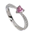 �n�[�g�V�F�C�v����M�s���N�T�t�@�C�A 0.35ct �_�C�������h �v���`�i �����O(�w��)