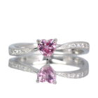 �n�[�g�V�F�C�v����M�s���N�T�t�@�C�A 0.35ct �_�C�������h �v���`�i �����O(�w��)