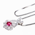 ���b�h�x���� 0.06ct �_�C�������h �v���`�i �l�b�N���X