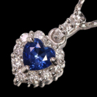 �n�[�g�V�F�C�v�u���[�T�t�@�C�A 0.30ct �_�C�������h 0.15ct �v���`�i �l�b�N���X