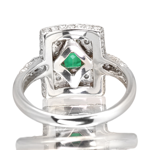 エメラルド（ノンオイル） 0.5ct ダイヤモンド 1.1ct プラチナ リング