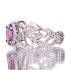 ����M�s���N�T�t�@�C�A 1.1ct �n�[�g�A���h�L���[�s�b�h�_�C�������h(H&C) �v���`�i �����O(�w��)