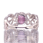 ����M�s���N�T�t�@�C�A 1.1ct �n�[�g�A���h�L���[�s�b�h�_�C�������h(H&C) �v���`�i �����O(�w��)