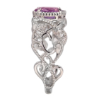 ����M�s���N�T�t�@�C�A 1.1ct �n�[�g�A���h�L���[�s�b�h�_�C�������h(H&C) �v���`�i �����O(�w��)